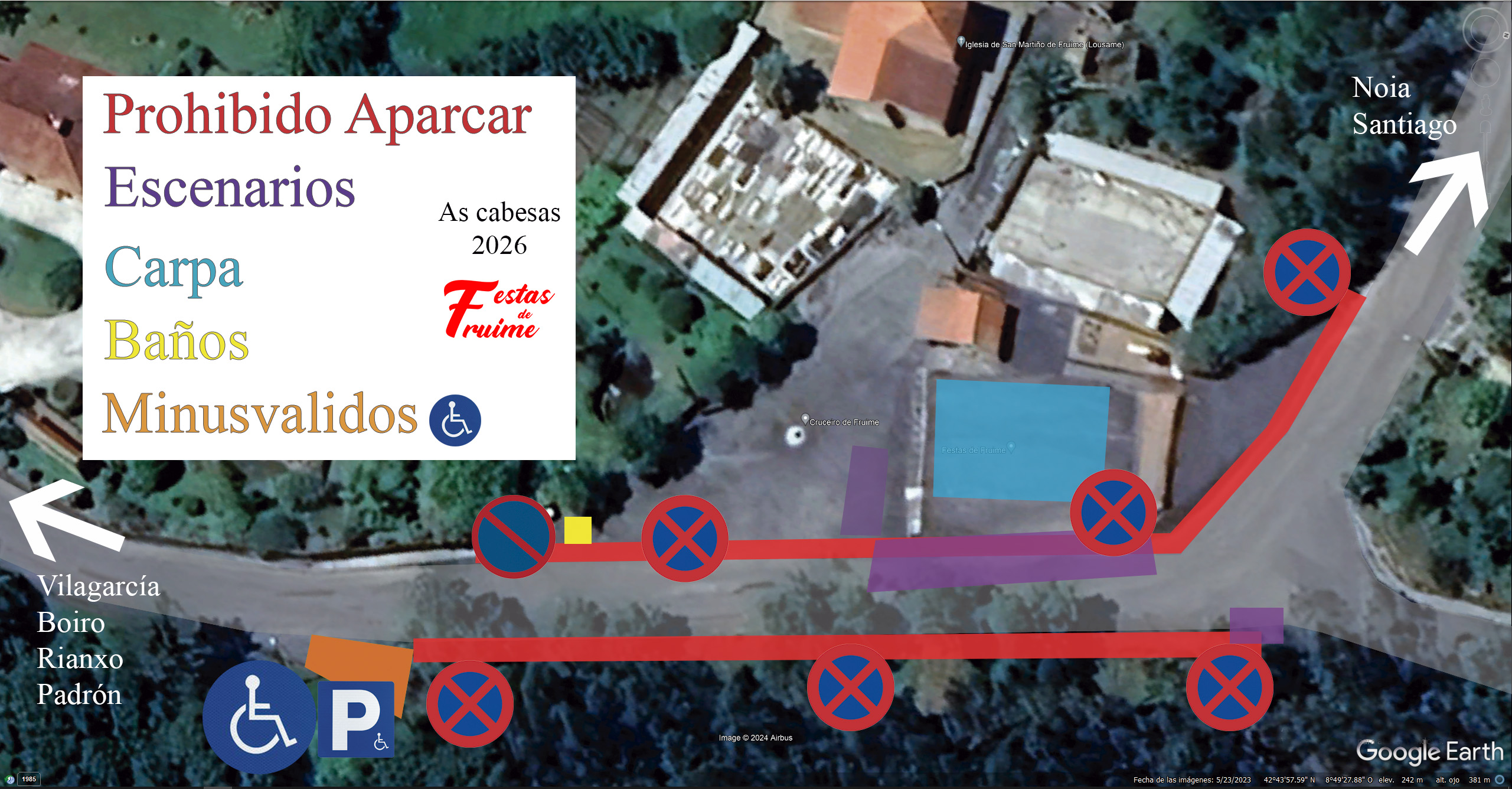 Plano do campo da festa.